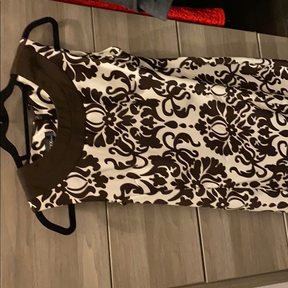 Damask sheath in brown and ivory, size 4 - Picture 2 of 2